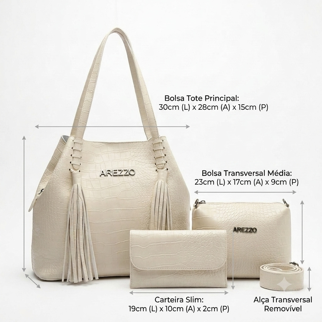 Kit 3 em 1 Tassel Arezzo