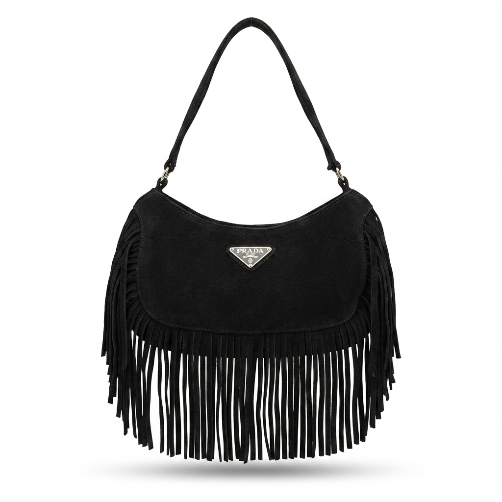 Bolsa Prada Suede com Franjas
