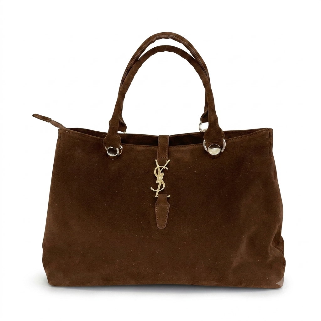 Bolsa Tote YSL em Camurça