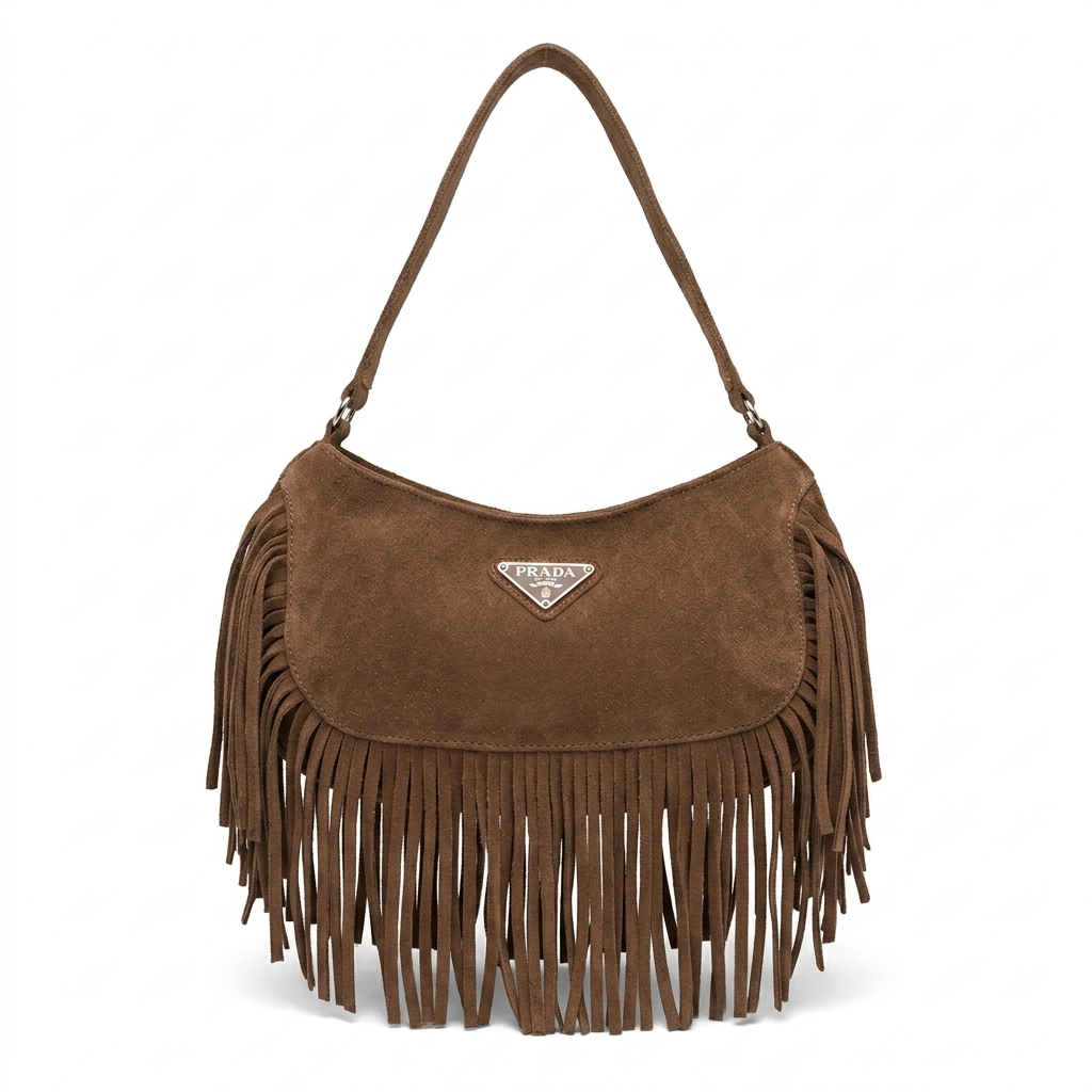 Bolsa Prada Suede com Franjas