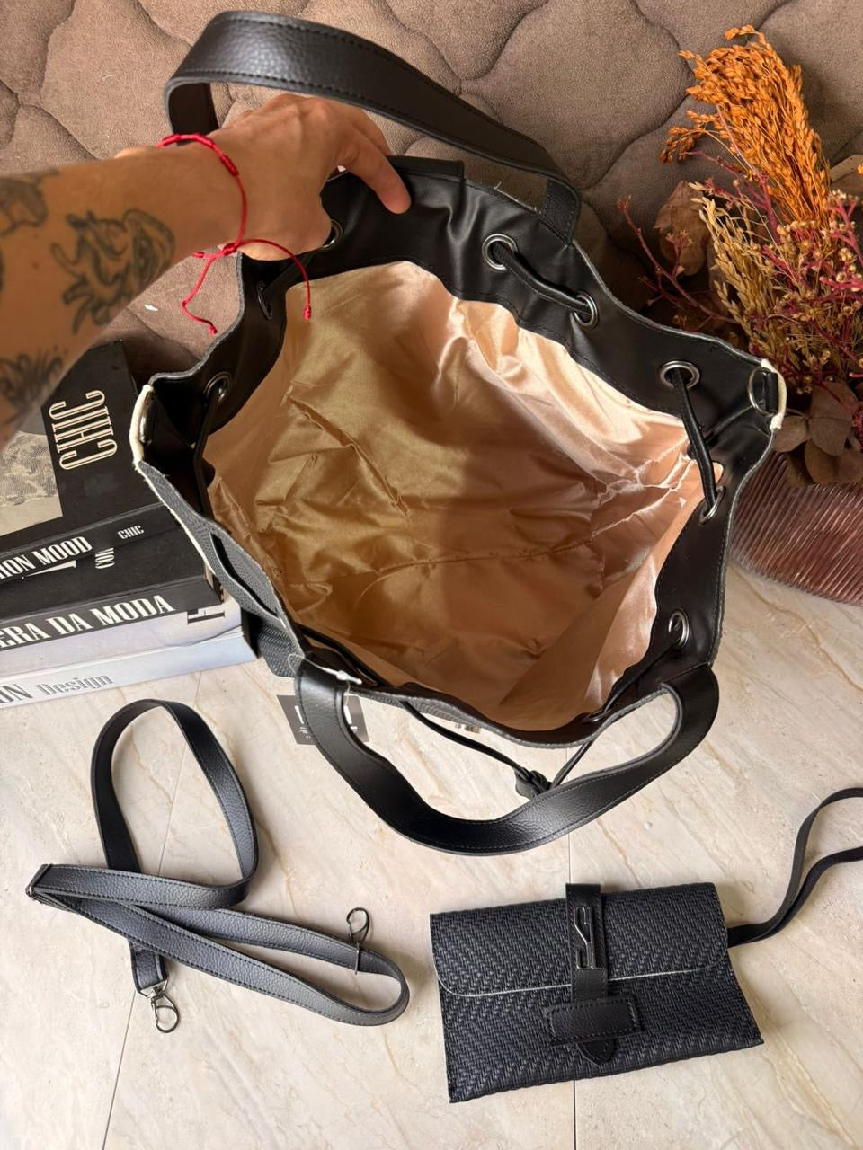Duo Santa Lolla Sienna Bolsa + Carteira