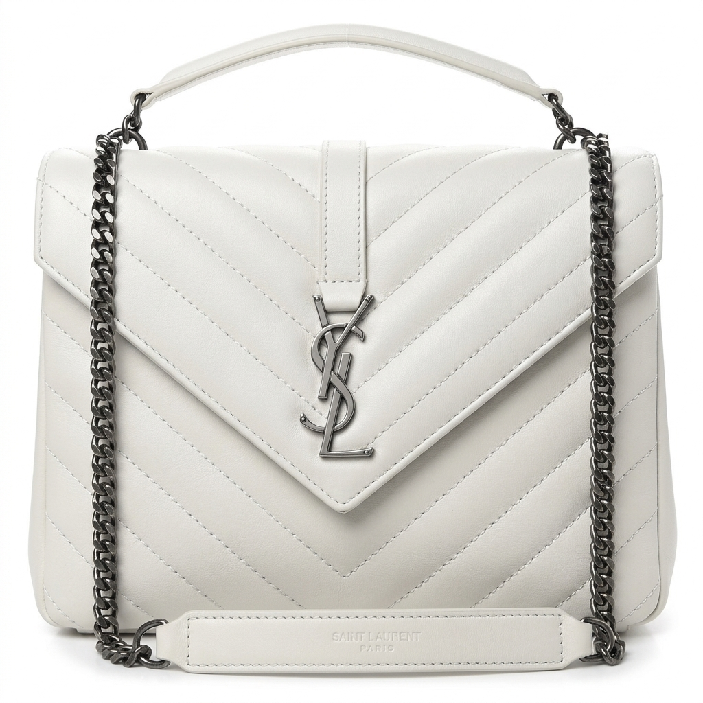 Bolsa YSL Loulou Grande em Chevron
