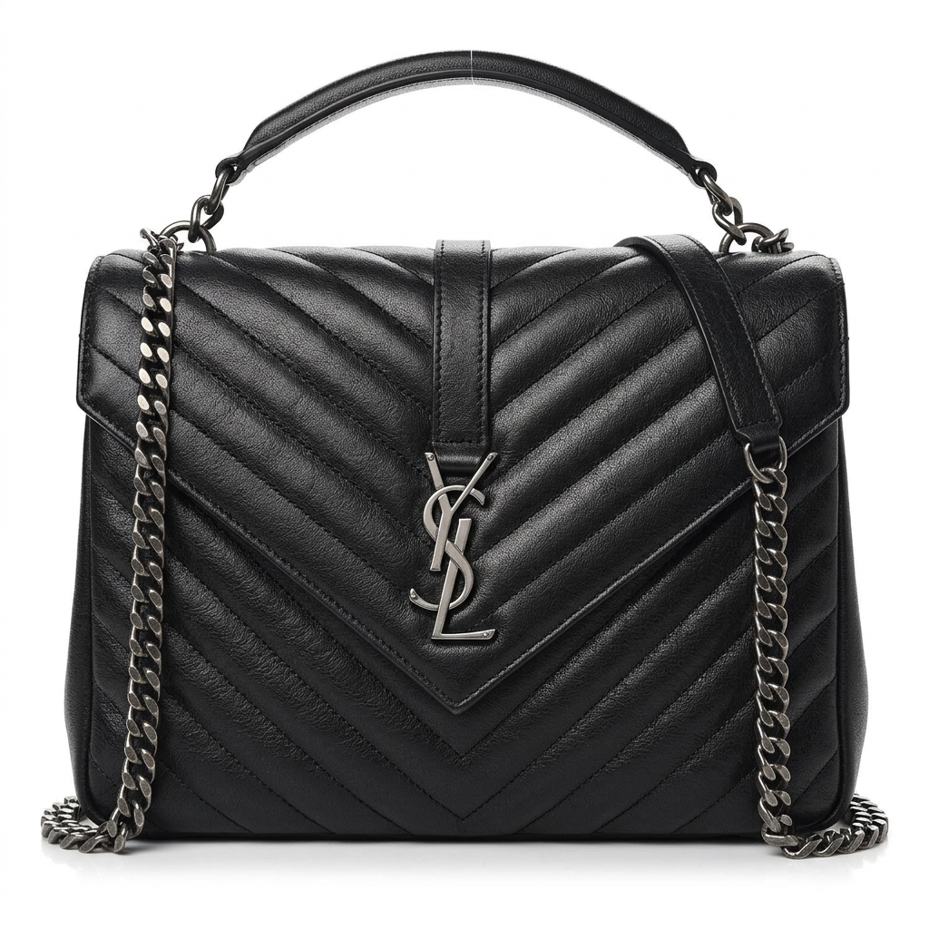Bolsa YSL Loulou Grande em Chevron