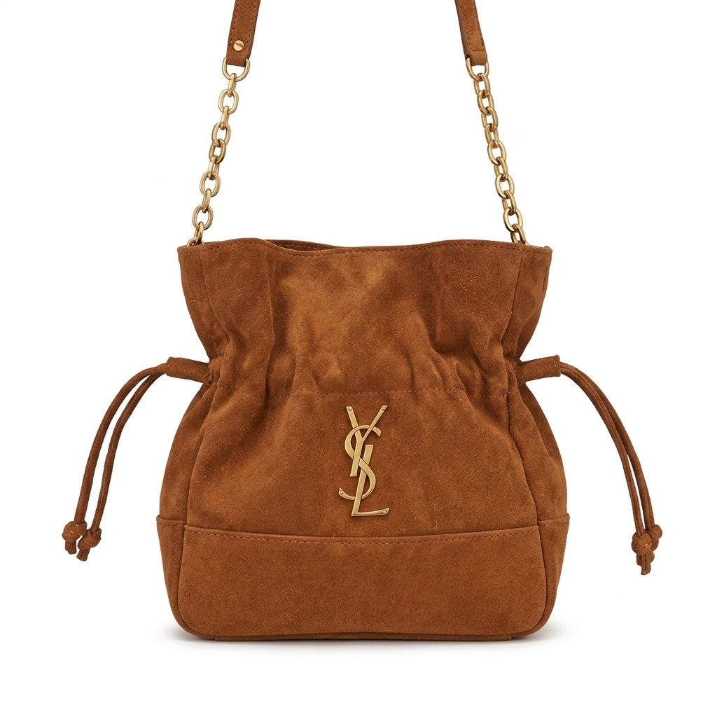 Bolsa Saco YSL em Camurça