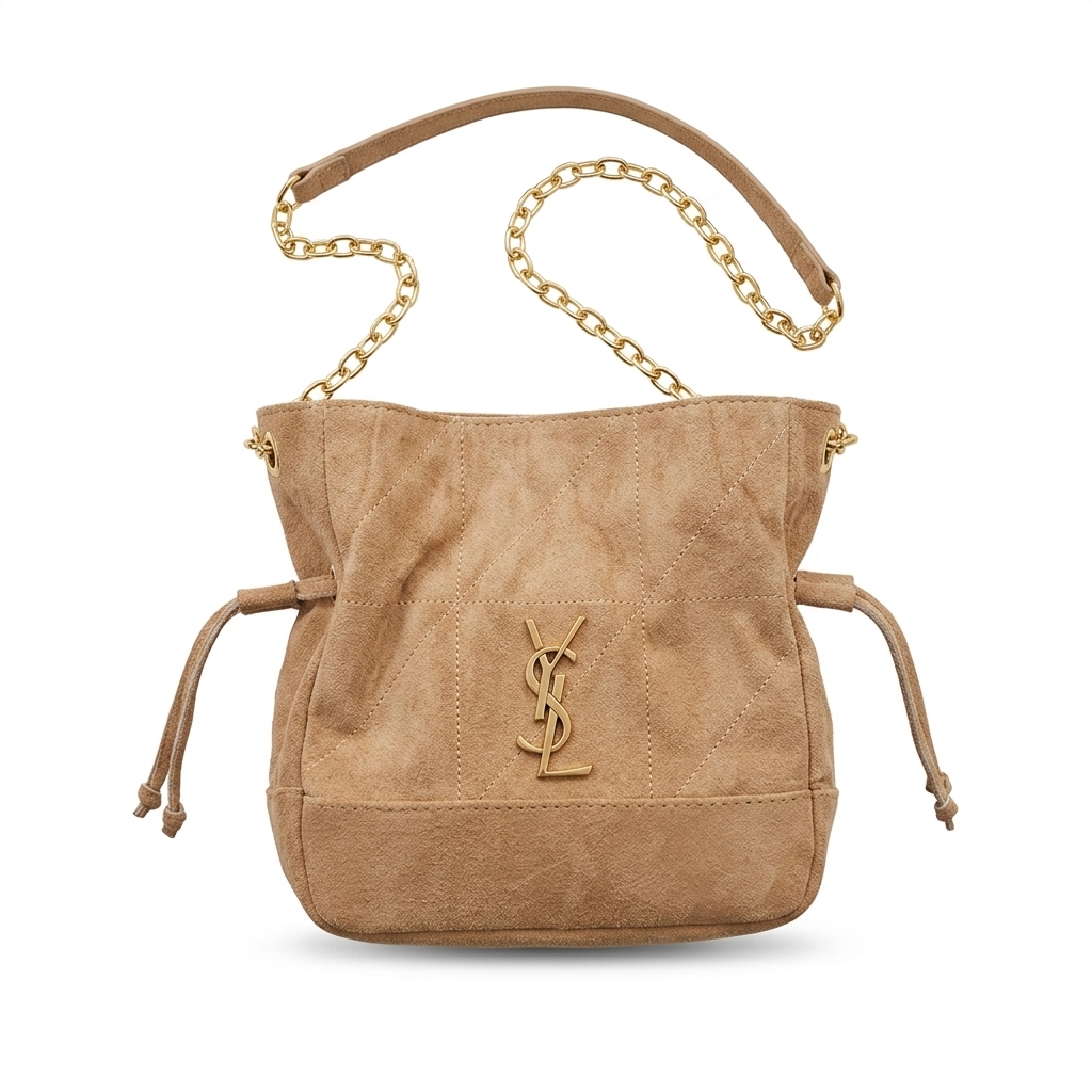 Bolsa Saco YSL em Camurça