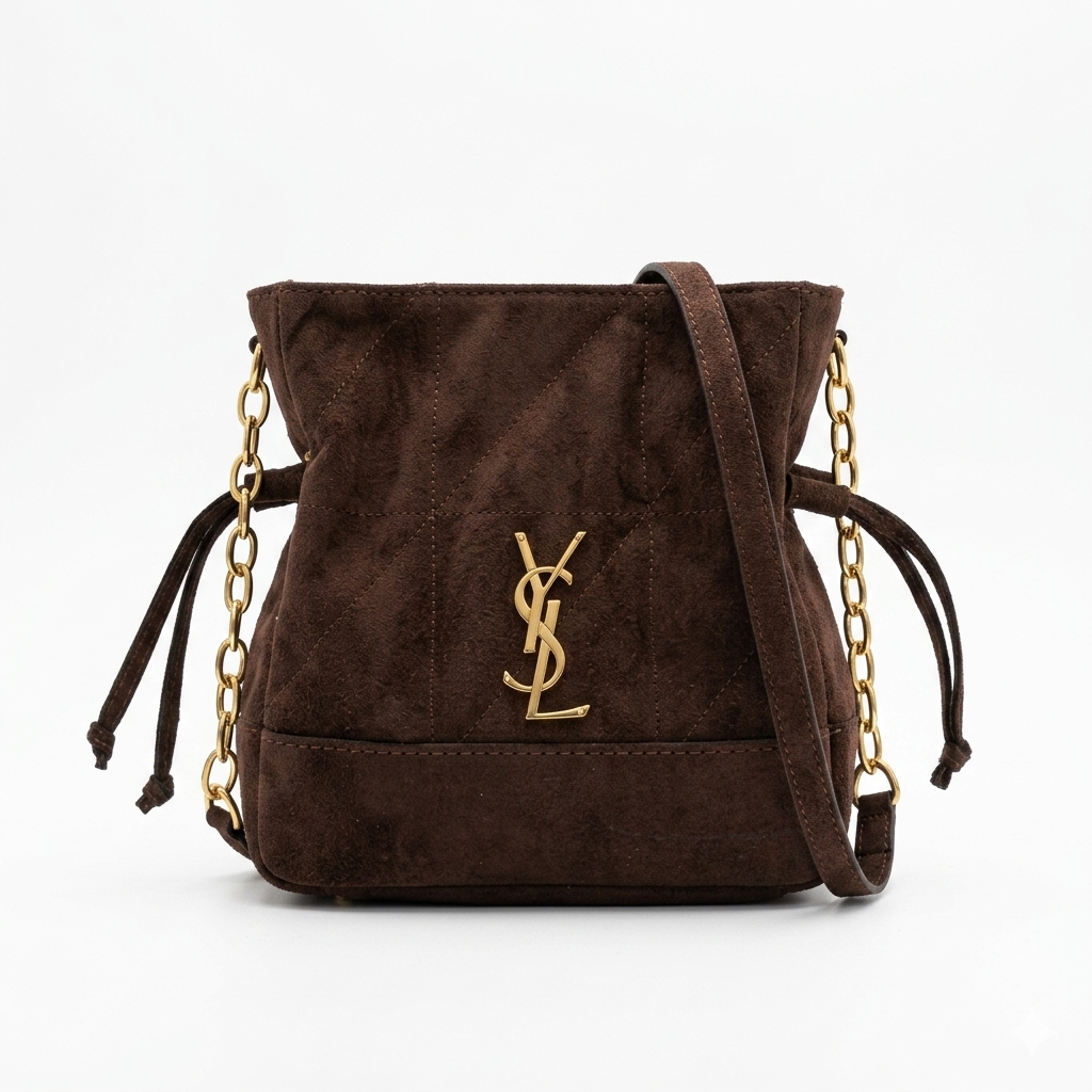 Bolsa Saco YSL em Camurça