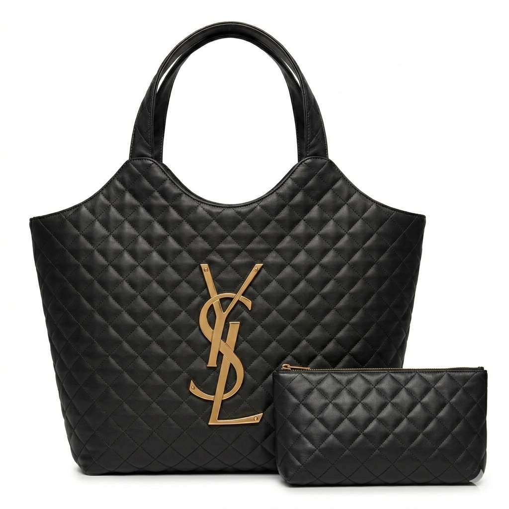 Bolsa Tote Grande YSL + Necessaire