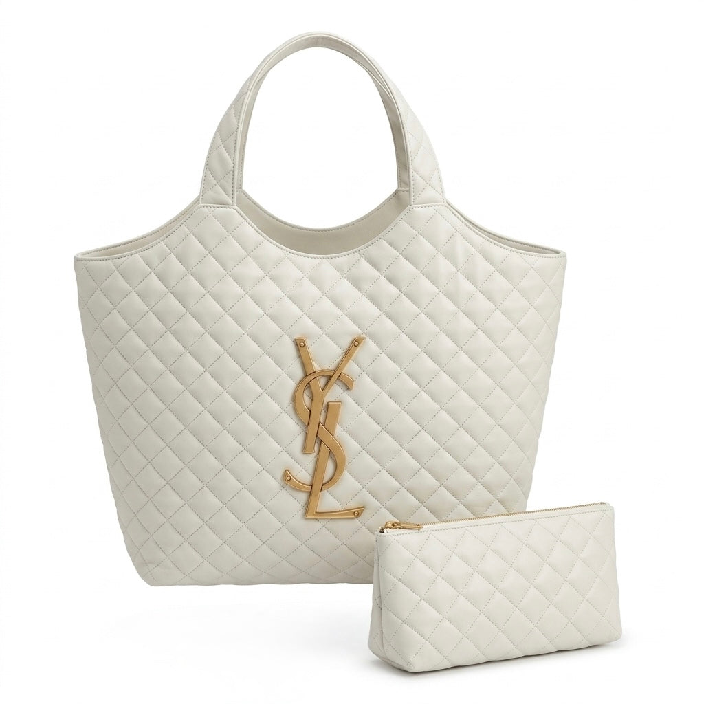 Bolsa Tote Grande YSL + Necessaire