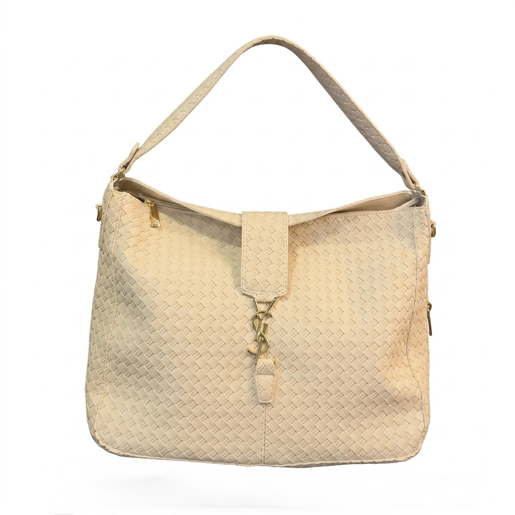 Bolsa Hobo YSL em Couro Trançado