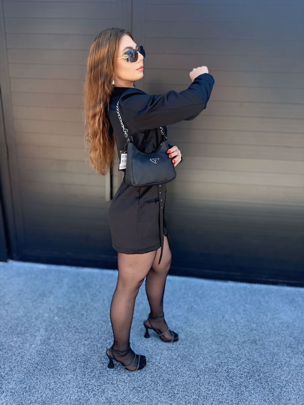 Bolsa Prada Shoulder Bag em Couro