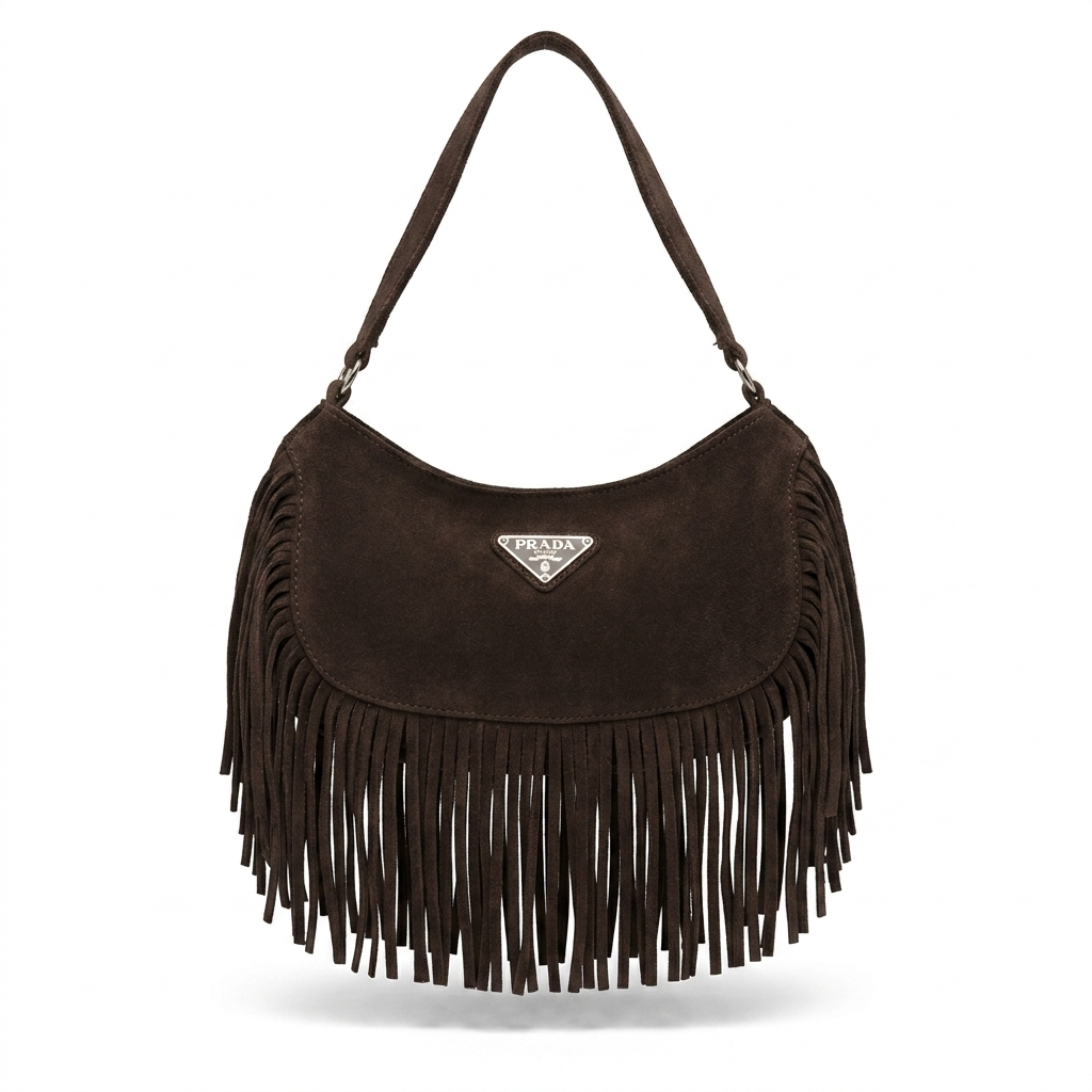 Bolsa Prada Suede com Franjas