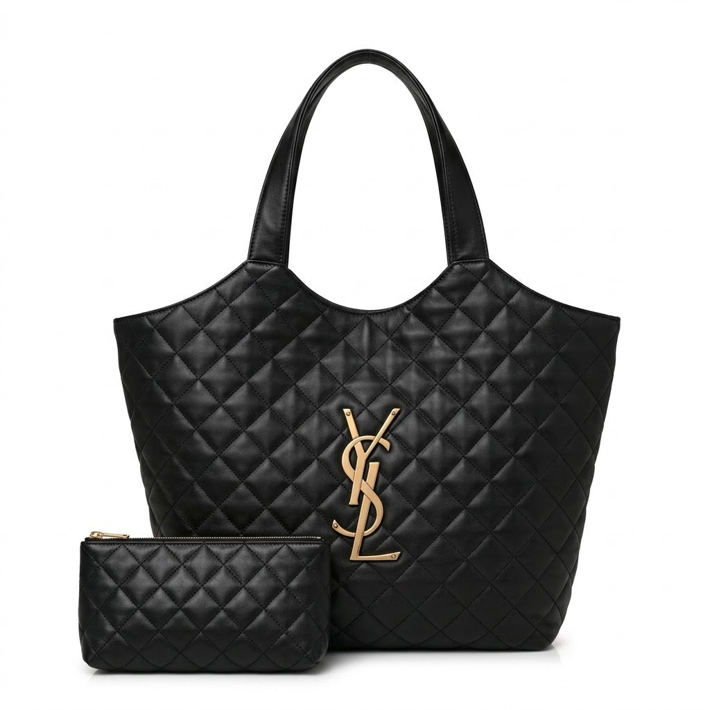 Bolsa Tote Grande YSL + Necessaire