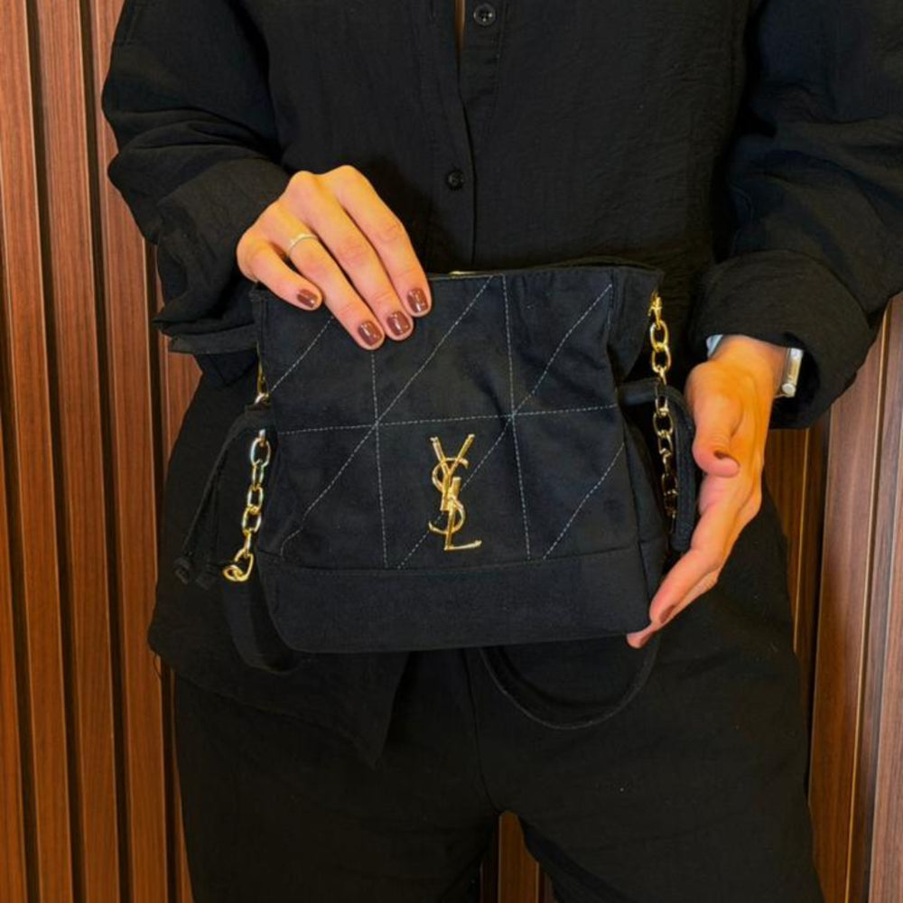 Bolsa Saco YSL em Camurça