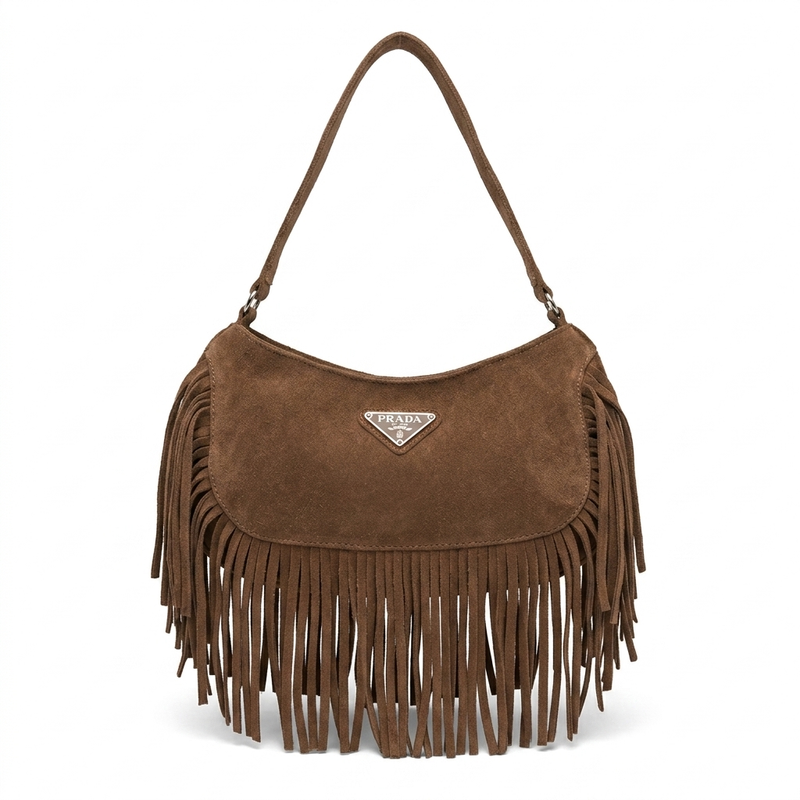 Bolsa Prada Suede com Franjas