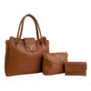 Kit Prada Elegance 3 em 1 – Bolsa Transversal, Bolsa de Ombro e Carteira Texturizada