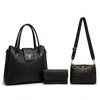 Kit Prada Elegance 3 em 1 – Bolsa Transversal, Bolsa de Ombro e Carteira Texturizada