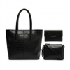 Kit Arezzo Croco 3 em 1 - Bolsa Tote, Bolsa Transversal e Carteira