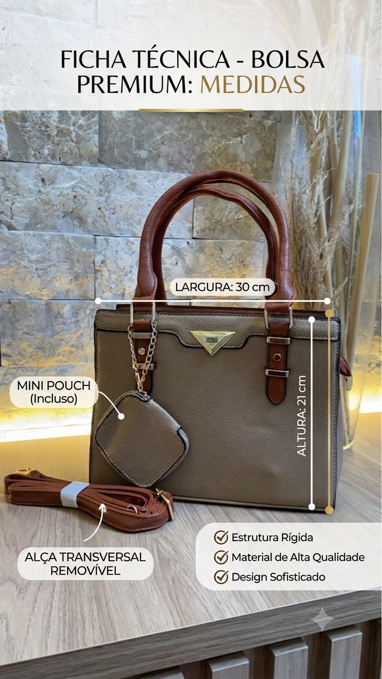 Bolsa Schutz Madrid Bi-Color com Porta Moedas