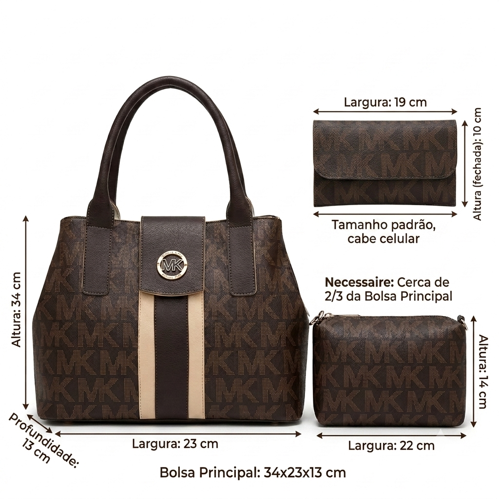 Kit Luxury Michael Kors 3 em 1
