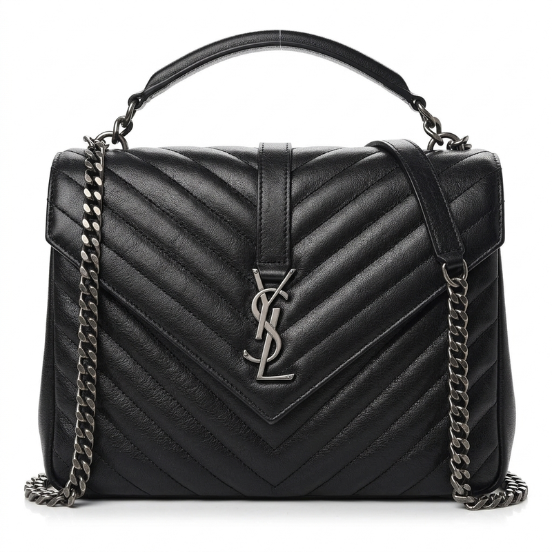 Bolsa YSL Loulou Grande em Chevron