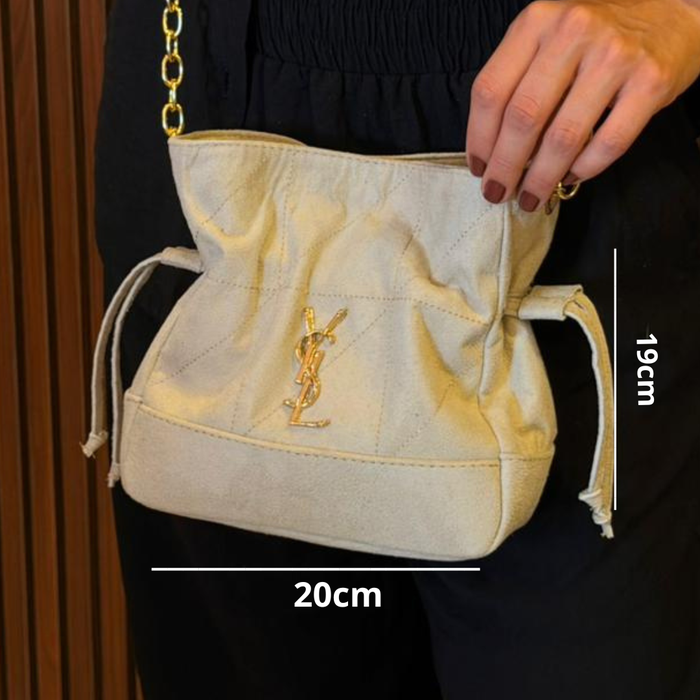 Bolsa Saco YSL em Camurça